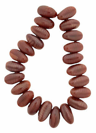 Kidney Bean Glass Beads, 8x14mm, Chocolate Satin (Qty: 25)*