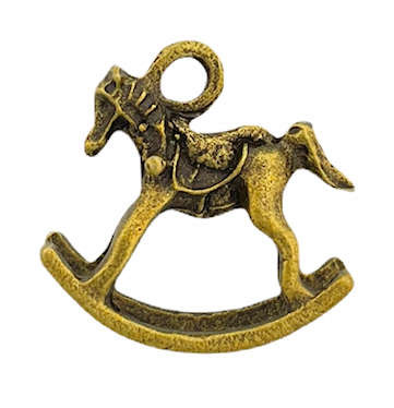 Rocking Horse Charm (also freestanding - it rocks!)  Bronze-Plated, 21x21.5m  (Qty: 1)*