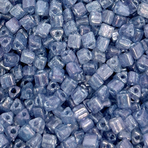 Size 8 Triangle Beads 8-Y102, Lavender Grey Hybrid Luster (Qty: 25 gr.)