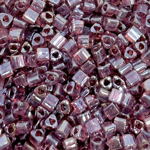 Size 8 Triangle Beads 8-110B, Amethyst Luster (Qty: 25 gr.)