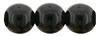 8mm Round Glass Beads (Druks), Jet (Qty: 25)