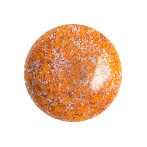 18mm Cabochon par Puca, Frost Tangerine Tweedy (Qty: 1)