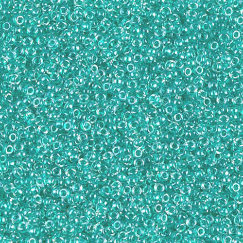 Miyuki 15-1555, Sparkling Dark Aqua Green-Lined Crystal (14 gr.)