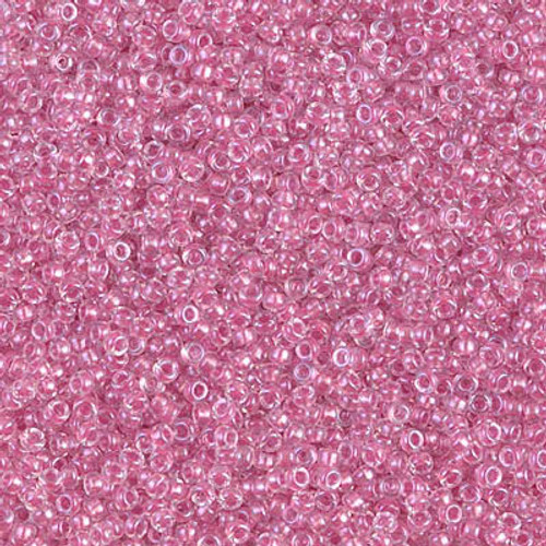 Miyuki 15-1524, Sparkling Peony Pink-Lined Crystal (14 gr.)