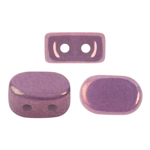 Lipsi par Puca Beads, Opaque Mix Amethyst/Gold Ceramic Look (5 grams/~36 beads)