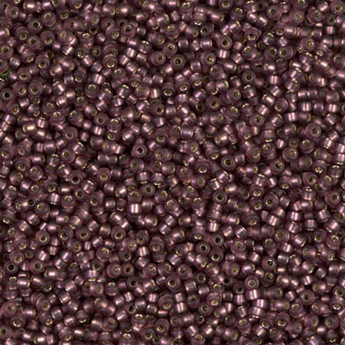 15-0013F, Matte Silver-Lined Dark Smoky Amethyst (14 gr.) Miyuki