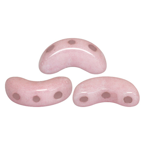 Arcos par Puca Beads, Opaque Light Rose Ceramic Look (Qty: 25)