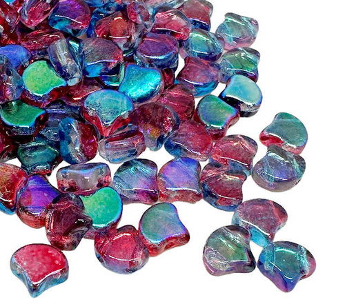 Ginko Beads, Summer Rainbow Dark Violet (Qty: 25)