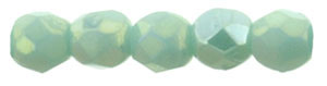 2mm Fire Polish, Turquoise Luster Iris (Qty: 50)