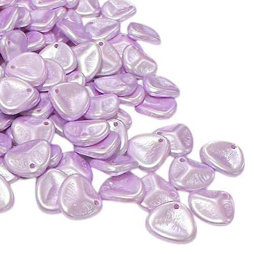 Rose Petal Beads, Pastel Light Rose, 8x7mm (Qty: 50)