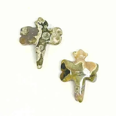Rhyolite Hand Carved Dragonfly Beads, 19x24mm (Qty: 2)