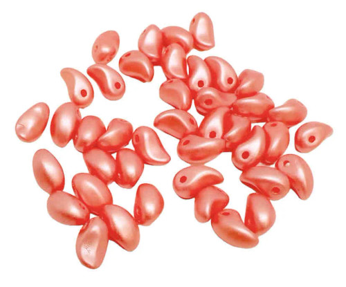 Lily Petal Beads, 6x4mm, Pastel Coral (Qty: 41)