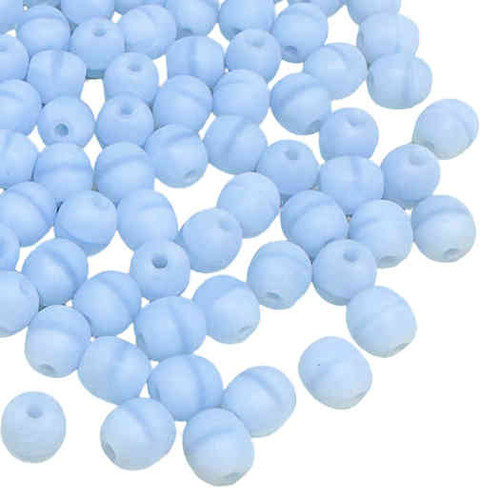 4mm Czech Glass Round Beads/Druks, Matte Powder Blue (~100 Pcs)