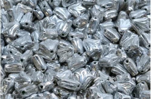 Lily Flower Beads, Crystal Full Labrador (Qty: 15)