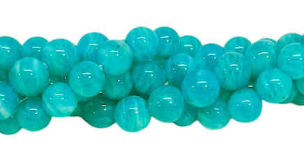 Russian Amazonite 5mm Smooth Rounds/5.5-5.9mm (15.5" strand) Some natural imperfections