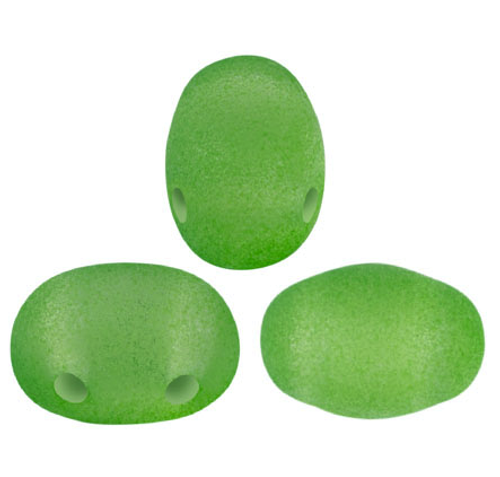 Samos par Puca Beads, La Divine Translucent Pistachio Matte (Qty: 25)