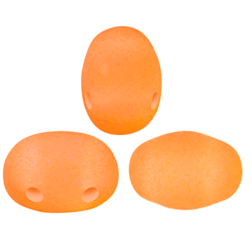 Samos par Puca Beads, La Divine Translucent Peach Matte (Qty: 25)
