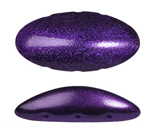 Athos 3-Hole Les Perles par Puca, Metallic Matte Dark Lilac, 10 x 20 mm (Qty: 2) Athos 3-Hole Les Perles par Puca, Metallic Matte Dark Lilac, 10 x 20 mm (Qty: 2)
