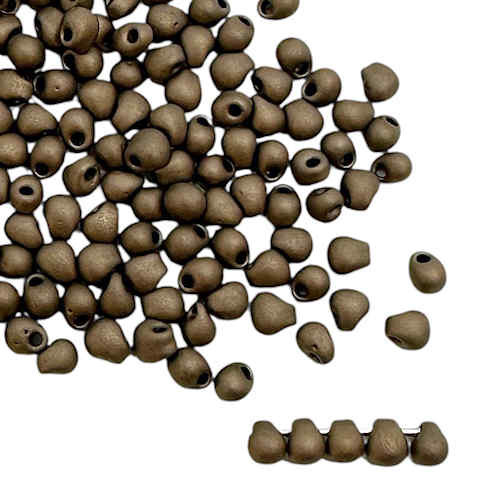 2.8mm Drop Bead, Matte Metallic Dark Bronze (10 gr.)