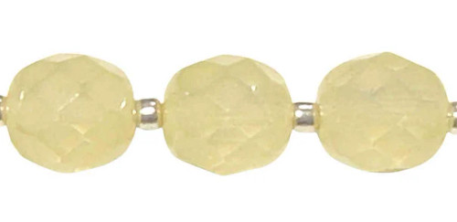 Milky Butter Yellow 8mm Fire Polish (Qty: 16)