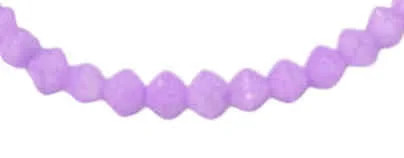 Czech Glass 4mm Pressed Bicone Beads, Orchid Purple (Qty: 50)