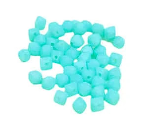 Czech Glass 4mm Pressed Bicone Beads, Mint Green (Qty: 50)