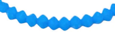 Czech Glass 4mm Pressed Bicone Beads, Caribbean Blue (Qty: 50)