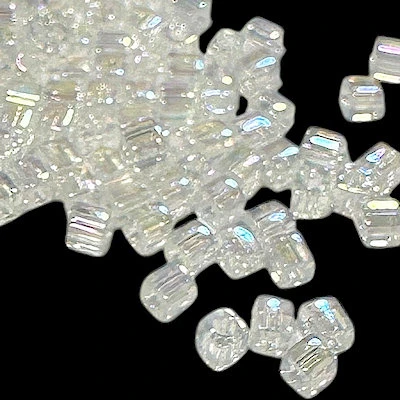 3mm Cube Bead, #250, Crystal AB (10 gr.) (Miyuki)