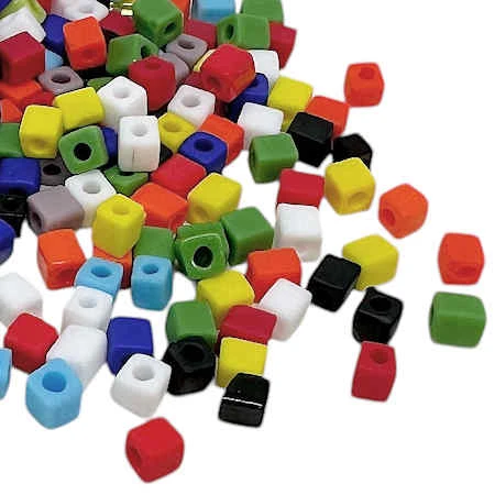 4mm Cube Beads, Opaque Confetti Mix (10 gr.) (Miyuki) Discontinued