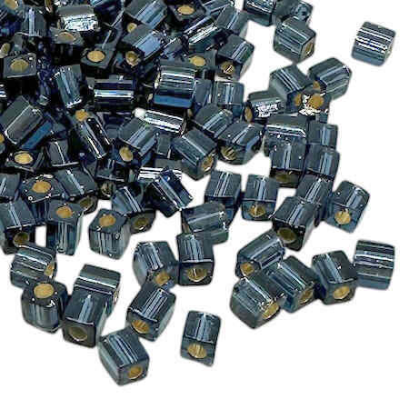 4mm Cube Beads, #2426, Silver-Lined Montana (10 gr.) (Miyuki)