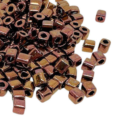 4mm Cube Beads, #457A, Metallic Bronze (10 gr.) (Toho) Discontinued