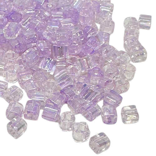 4mm Cube Beads, #477D, Transparent Rainbow Foxglove (10 gr.) (Toho)