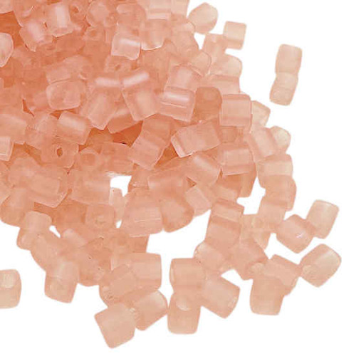4mm Cube Beads, #155F, Matte Transparent Light Tea Rose (10 gr.) (Miyuki)