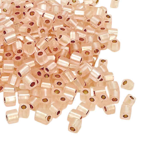 4mm Cube Beads, #23F, Matte Silver-Lined Light Blush (10 gr.) (Miyuki)