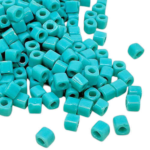 4mm Cube Beads, #55, Opaque Turquoise (10 gr.) (Toho)