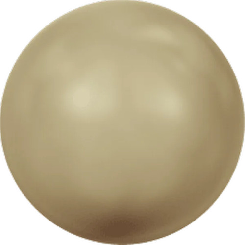 14mm Swarovski Pearls, 5811 (1.4mm hole) Vintage Gold (Qty: 2)