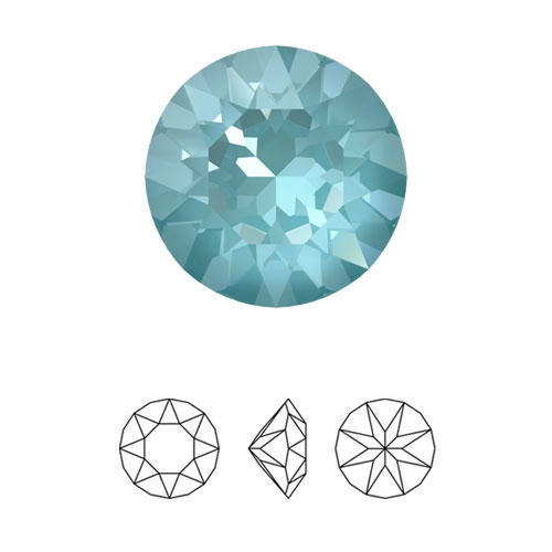 39ss (8mm) Swarovski Crystal Paradise Blue Lux Chaton, Unfoiled (Qty: 6)