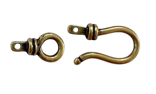 Small Wrapped S Hook, Brass, 8x22 mm (Qty: 2) Discontinued