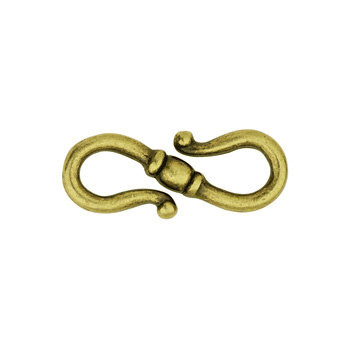 TierraCast Classic S Hook,  Gold-Plated, 11x23mm (Qty: 2) Discontinued