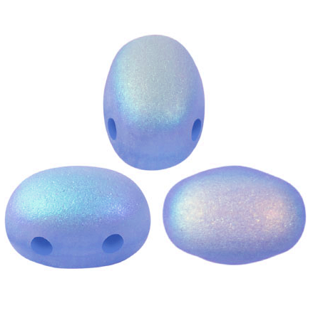 Samos par Puca Beads, Matte Blue Opal AB (Qty: 25)
