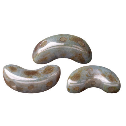 Arcos par Puca Beads, Opaque Mix Blue/Green Ceramic Look (Qty: 25)