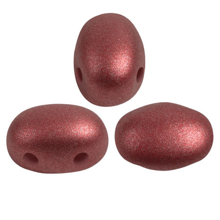 Samos par Puca Beads, Metal Shine Garnet (Qty: 25)