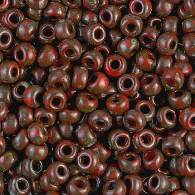 6-4513, Opaque Red Picasso (28 gr.) Miyuki 