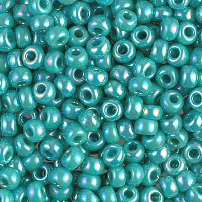 6-0481, Opaque Turquoise Green AB (28 gr.) Miyuki (Previously 412R) (Matches DB-0878)