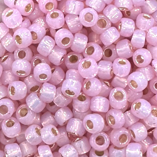 6-PF2105, PermaFinish Silver-Lined Pink Opal (28 gr.) Toho 