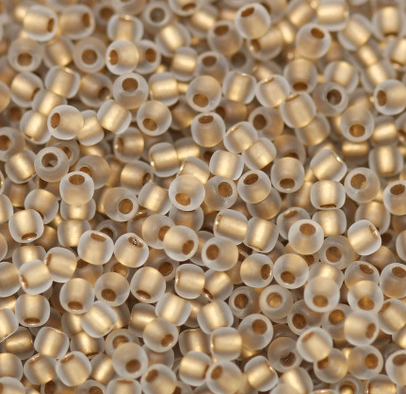 8-0989F, Matte Bronze-Lined Crystal (28 gr.) Toho (Discontinued)