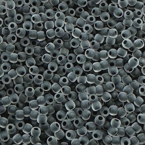 8-0344FM, Matte Black-Lined Crystal (28 gr.) Toho (Discontinued)