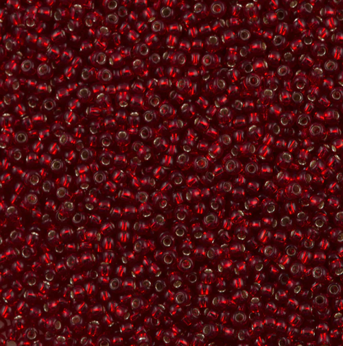 15-0025D, Silver-Lined Dark Garnet (14 gr.) Toho (Discontinued)