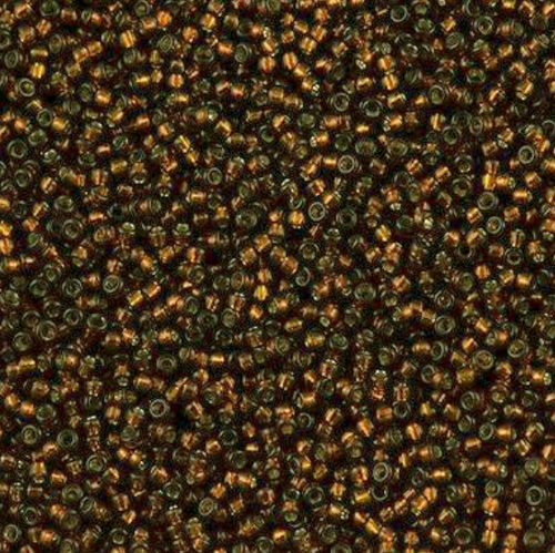15-1429, Dyed Silver-Lined Dark Topaz (14 gr.) Miyuki (Matches DB-0612)