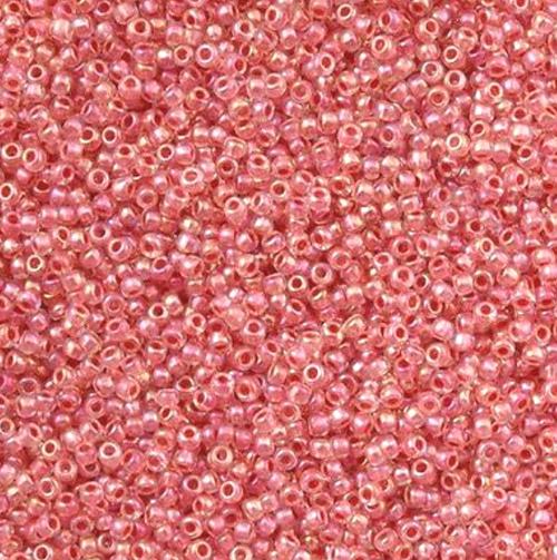 15-0779, Salmon-Lined Crystal AB (14 gr.) Toho